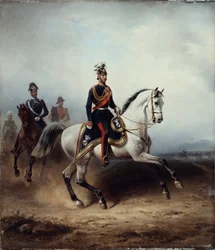 Federico III Guillermo en el Campo de Bornstedter, 1858